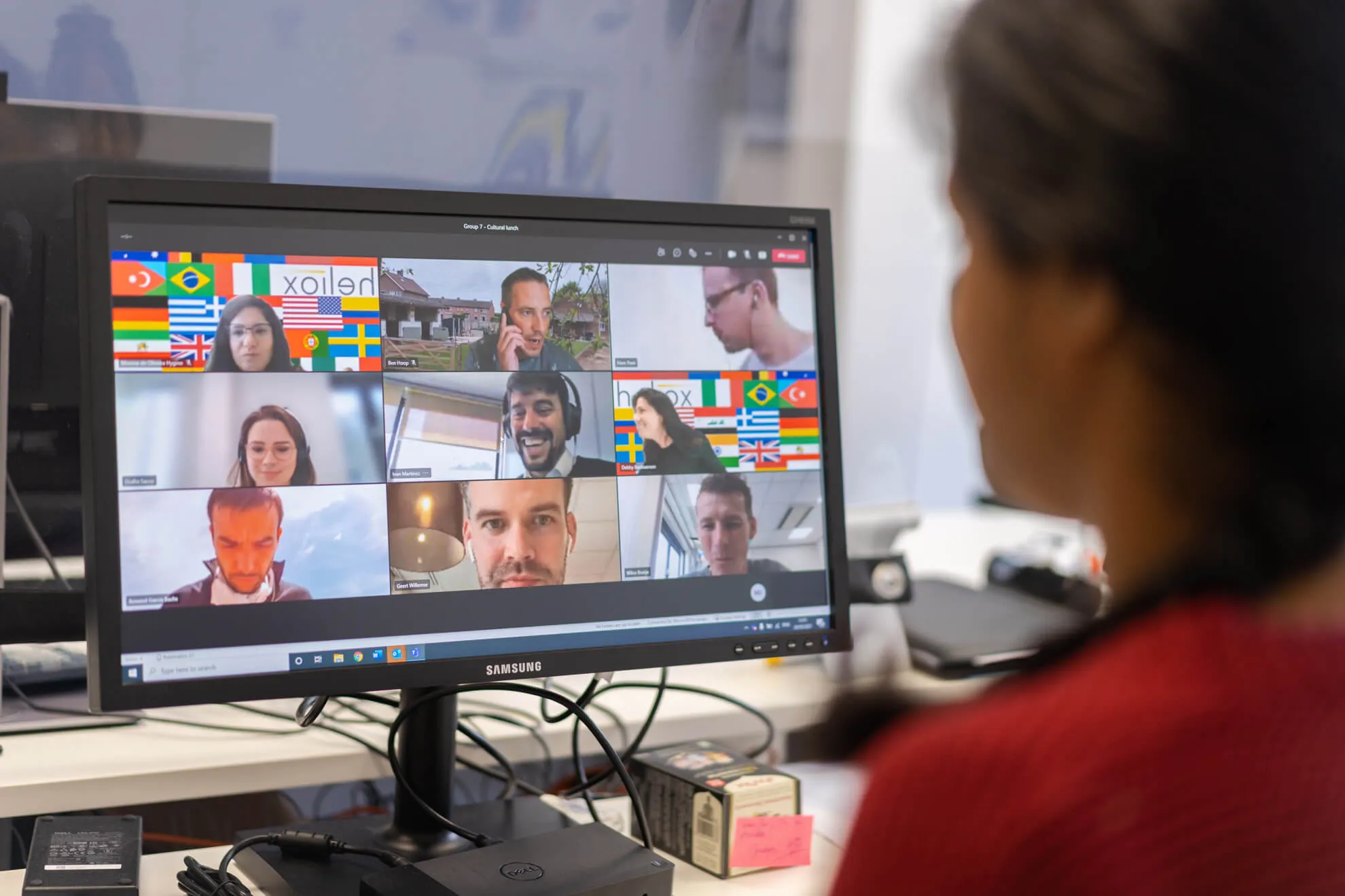 Employees of Heliox on a video call